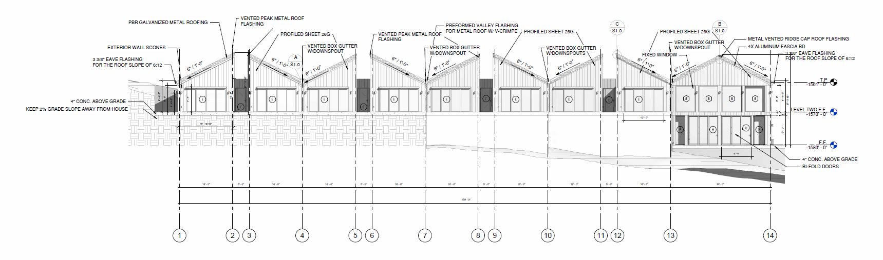 Multi-Rooms Metal Build Project-Elevation