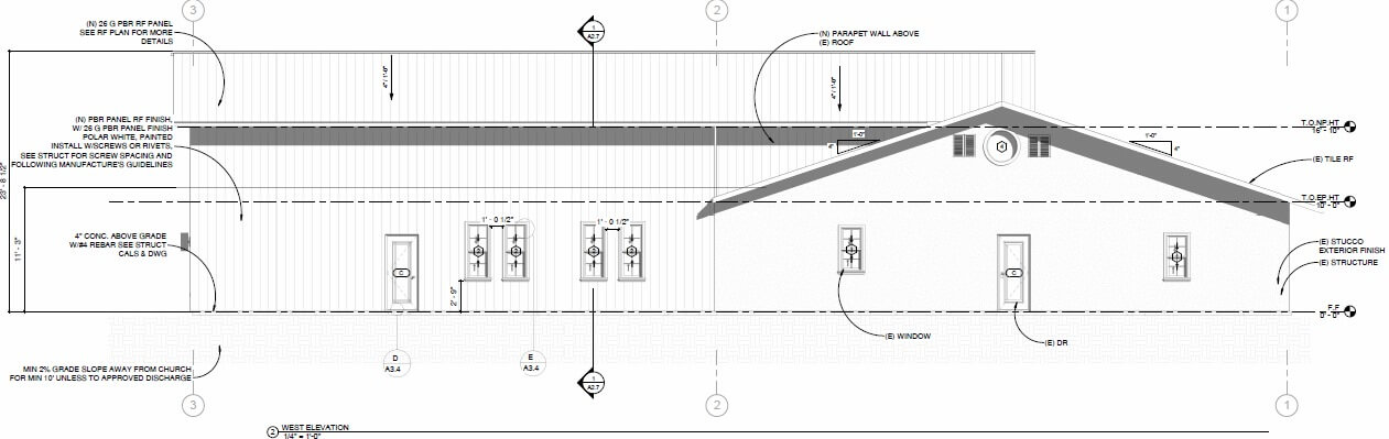 Elevation for church project