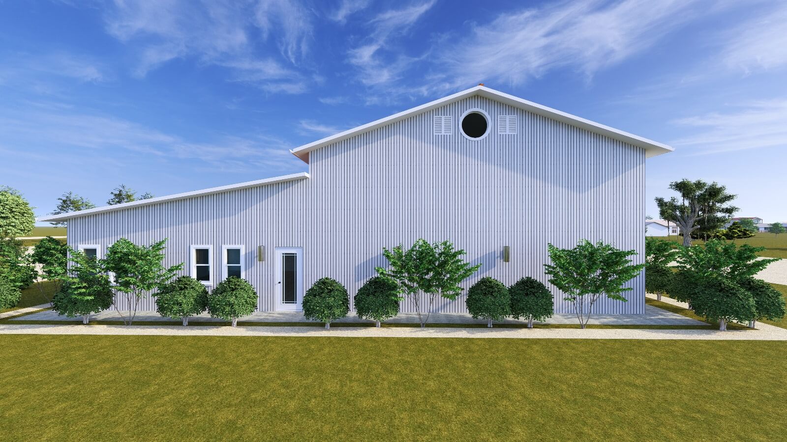 Different colors of the exterior finishes